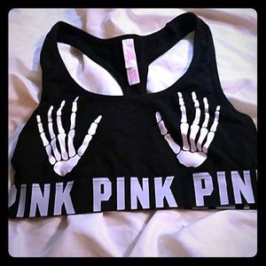 ‼️SOLD🔥 xs Victoria’s Secret Pink SKELETON bra💀